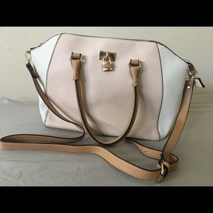 Call it spring cream white and tan purse